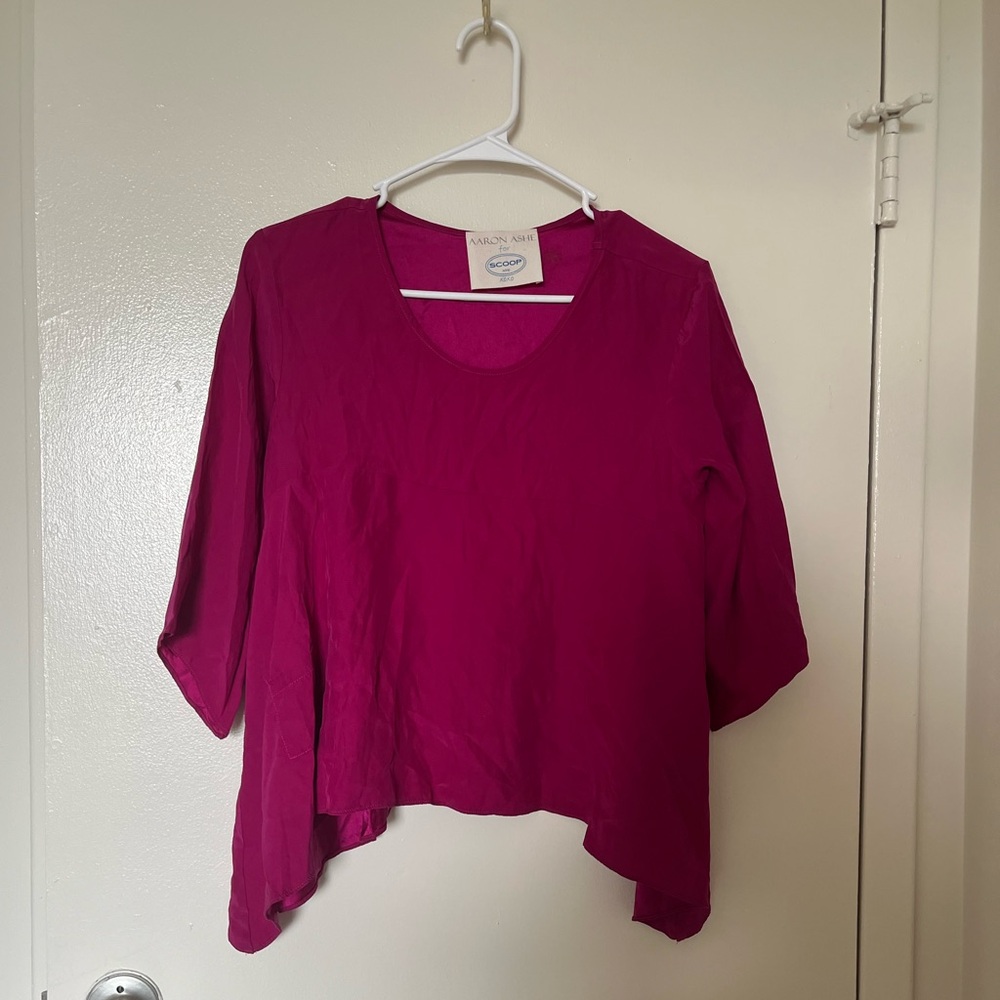 Aaron Ashe vintage 100% silk blouse